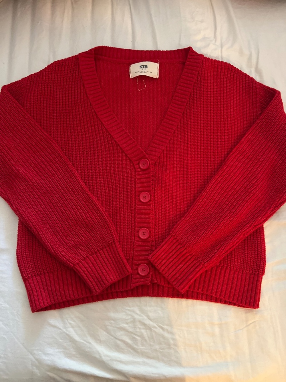 Stradivarius Trendy Knit V-Neck Sweater